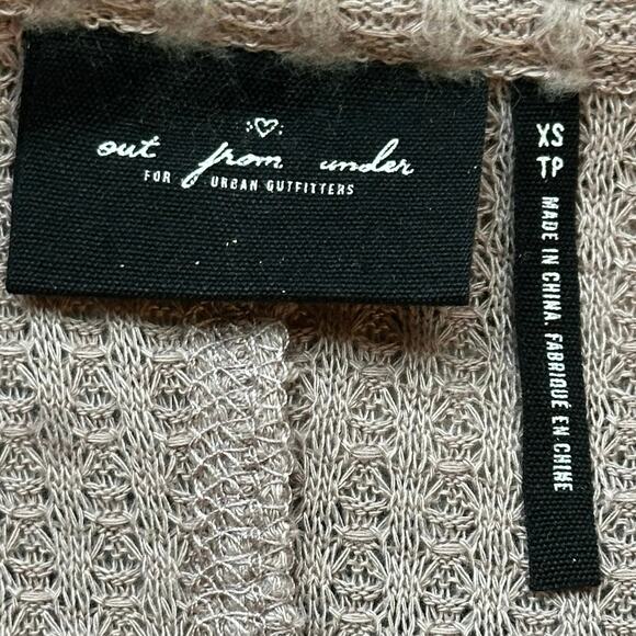 Out From Under Jojo Waffle Knit Button-Down Henley Top Mauve Pink XS Cozy Fall - Picture 4 of 4